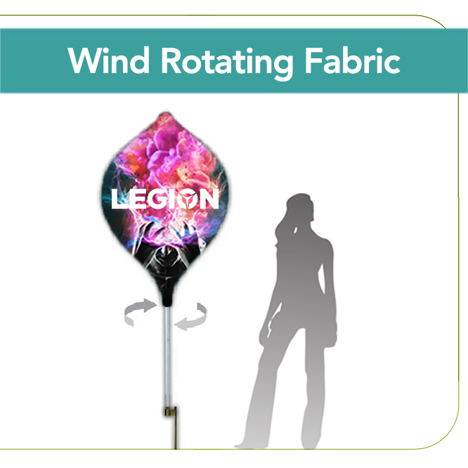 Wind Rotating Fabric Display