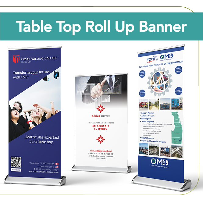 Table Top Roll Up Banner